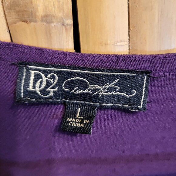 DG2 Diane Gilman Double Layer Top Large Purple - Picture 4 of 8
